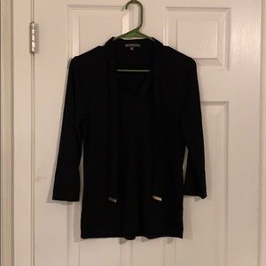 Adrianna Papell tie color 3/4 sleeve top